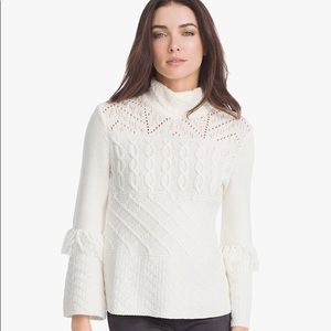 😍Mixed-stitch fridge top white House black market